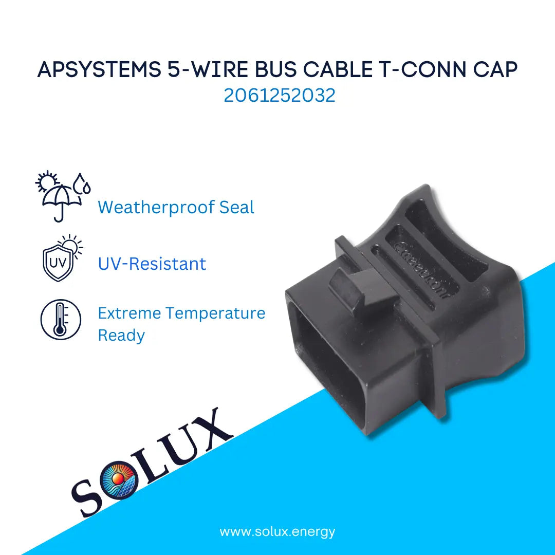 This is an image of APsystems 2061252032 T Cap Connectors Bus Cable