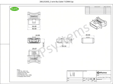 2061252032 t cap connectors