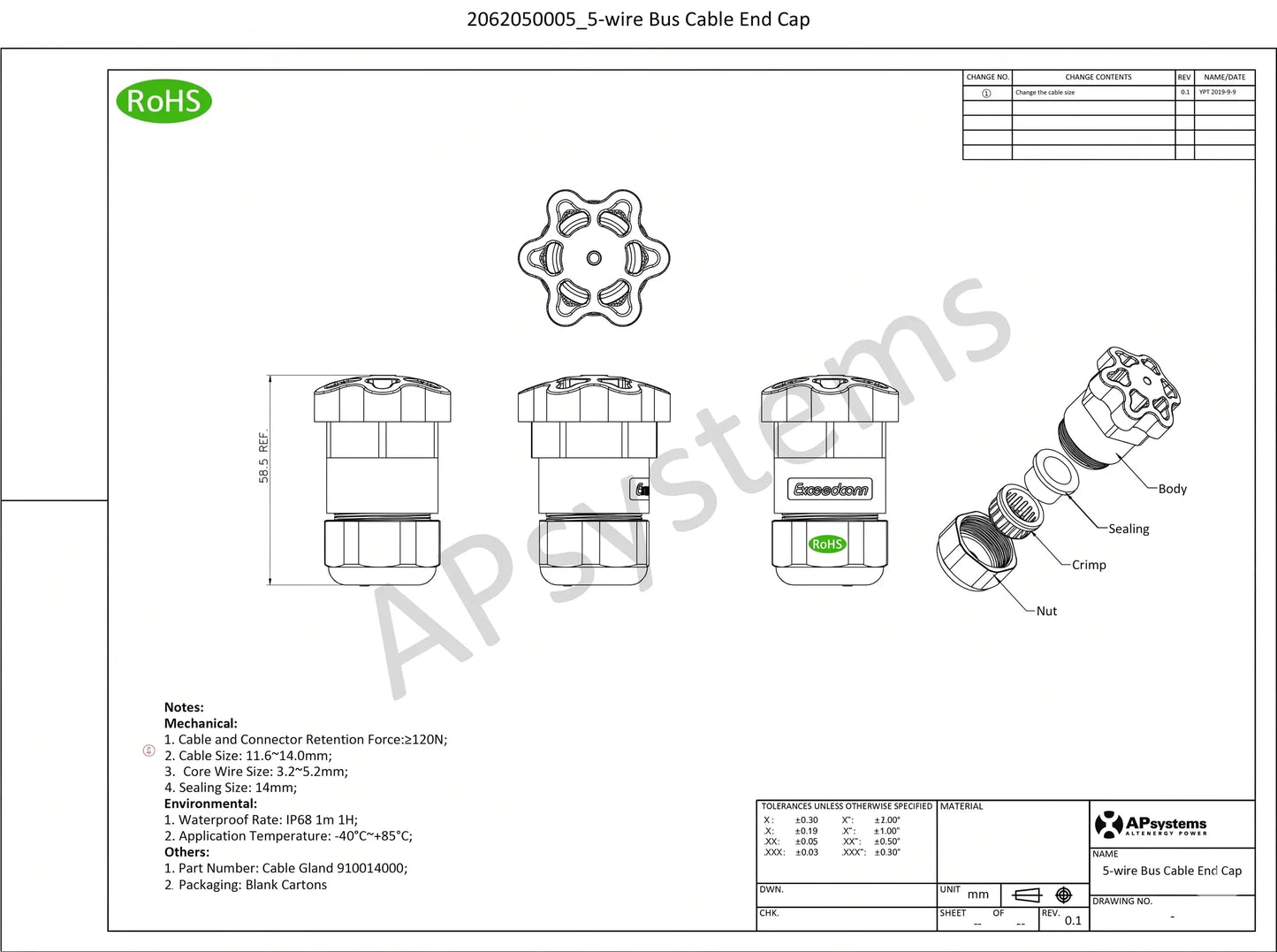 2062050002 ac end cap technical drawing
