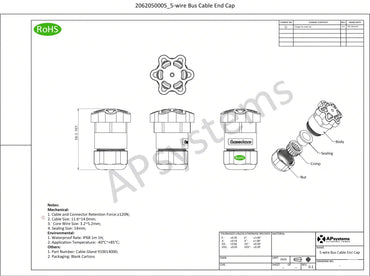 2062050002 ac end cap technical drawing