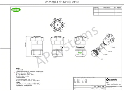 2062050002 ac end cap technical drawing