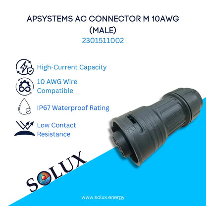 This is an image of APSmart 2300931202 AC Cable Connector (Male)