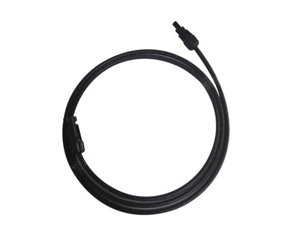 A 2-meter black DC extension cable with a male and female connector.