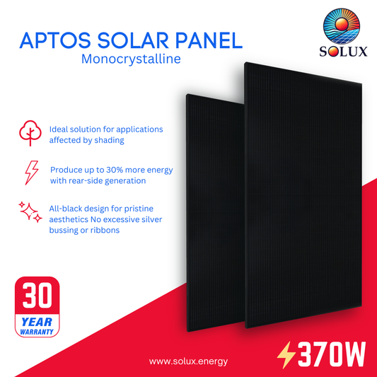 This is an image of Aptos 370w Bifacial Solar Panel