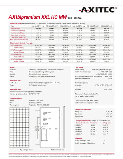 AC-550MBT/144UAE axitec 550w datasheet
