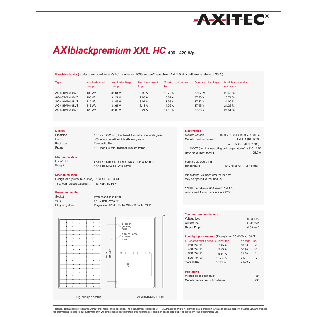 AC-440TGB/108BB axitec solar panel 