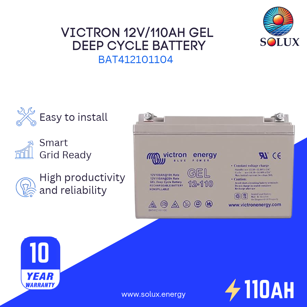 Victron Energy BAT412101104 12V 110Ah Gel Deep Cycle Battery