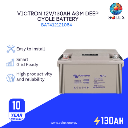 Victron Energy BAT412121084 12V 130Ah AGM Deep Cycle Battery