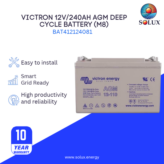 Victron 12V/240Ah AGM Deep Cycle Batt. (M8)