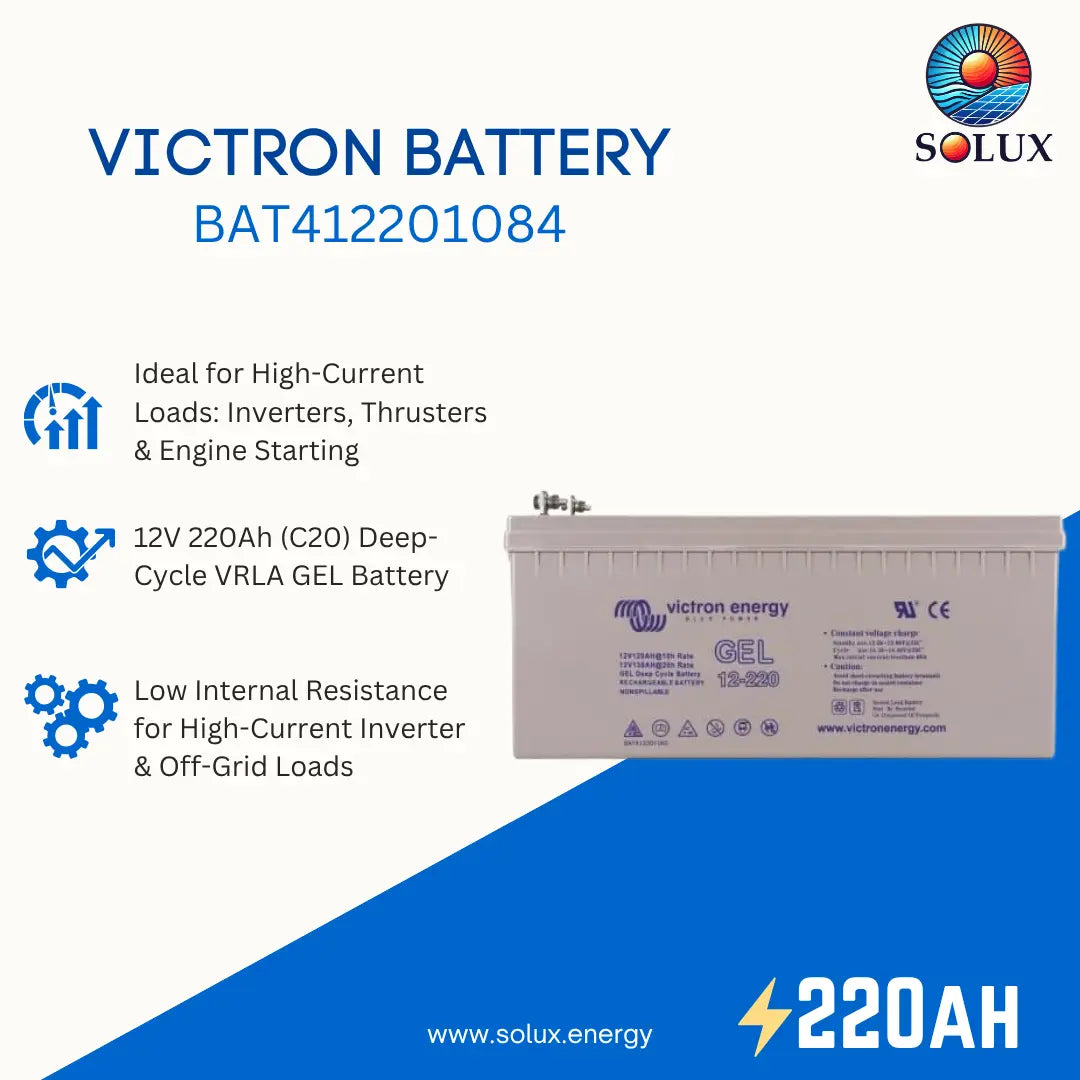 Victron Energy BAT412201084 12V 220Ah GEL Deep Cycle Battery