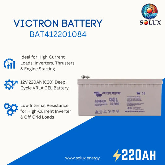 Victron Energy BAT412201084 12V 220Ah GEL Deep Cycle Battery