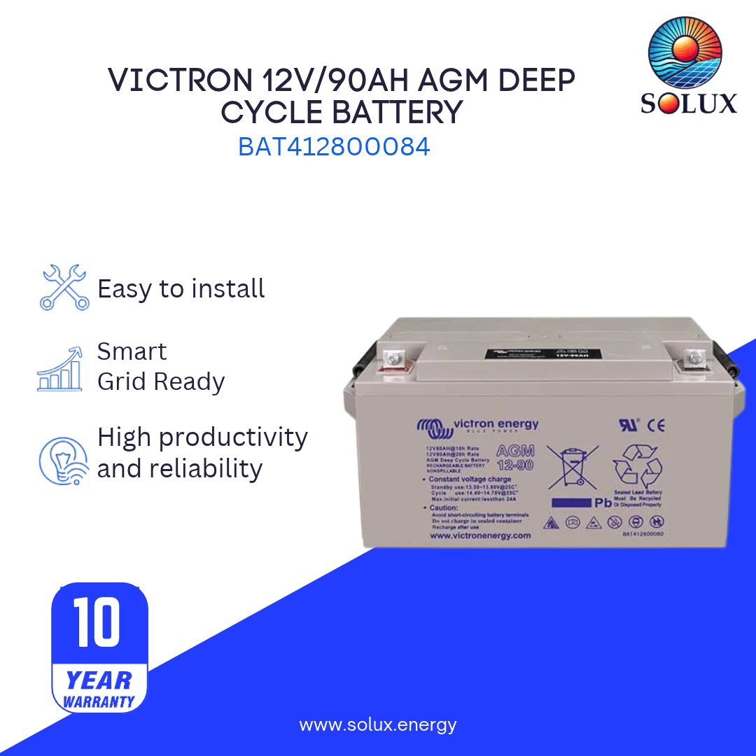 Victron 12V/90Ah AGM Deep Cycle Batt.