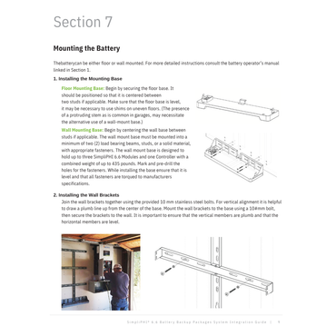 BSE-SPHI-6.6-WALLMNT-BASE battery mount​