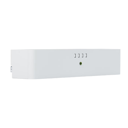 White rectangular device with buttons on a white background