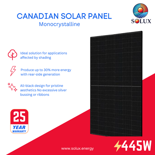 This is an image of Solar Panel Canadian All Black Solar Panel