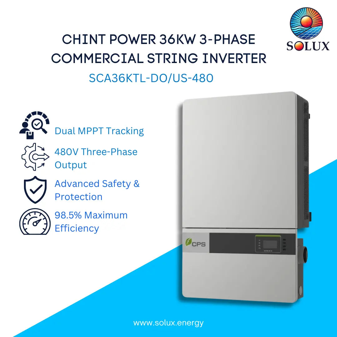 This is an image of Chint Power Commercial String Inverter 3 phase, SCA36KTL-DO/US-480