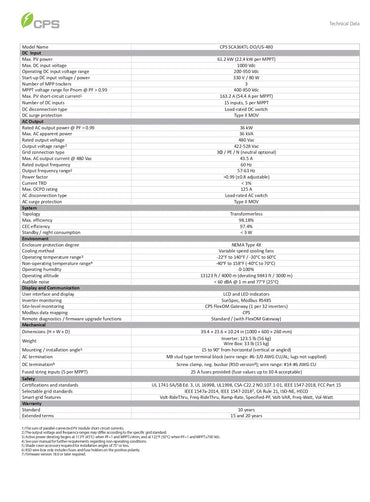 CPS-SCA36KTL-DO-US-480 string solar inverters from chint power systems inverters