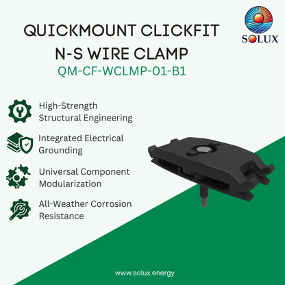 Quick Mount QM-CF-WCLMP-01-B1 ClickFit N-S Wire Clamp, Black