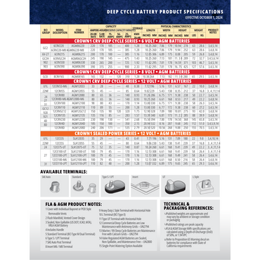 8CRV165 rv agm battery