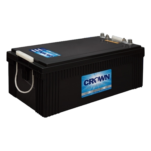 A single image of crown 12CRV8D battery in a transparent background