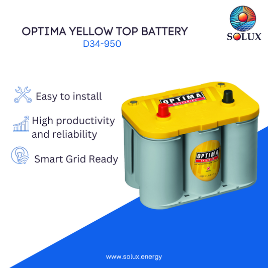 Optima D34-950 55Ah 12VDC Sealed Lead-Acid AGM Battery