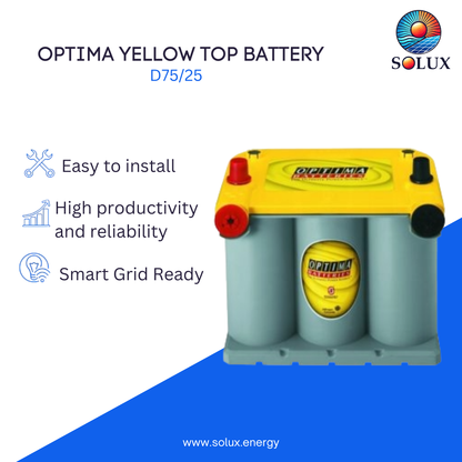 Optima D75/25 48Ah 12VDC Sealed Lead-Acid AGM Battery