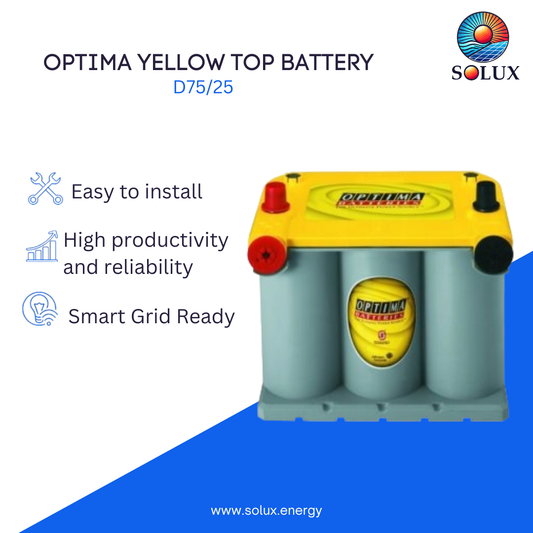 Optima D75/25 48Ah 12VDC Sealed Lead-Acid AGM Battery