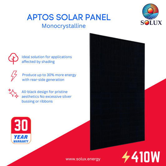 This is an image of PERC Solar Cells from Aptos Solar 410W All Black Panel