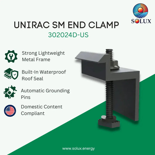 Unirac SM ENDCLAMP E  (Sold Individually, Pkg Qty 20)
