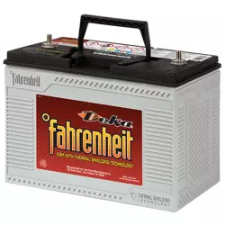 Fahrenheit battery on a white background
