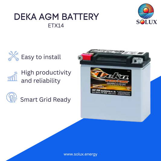 MK Deka ETX14 12VDC Absorbed Glass Mat (AGM)