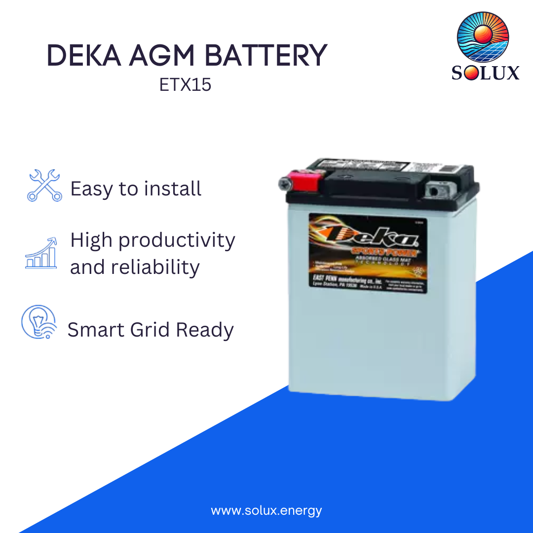MK Deka ETX15 12VDC Absorbed Glass Mat (AGM)