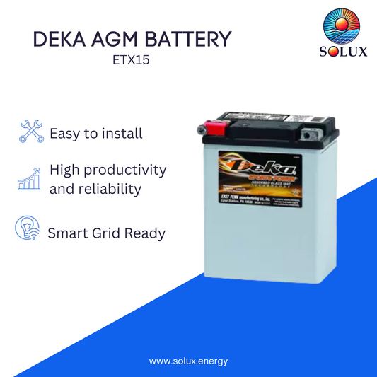 MK Deka ETX15 12VDC Absorbed Glass Mat (AGM)