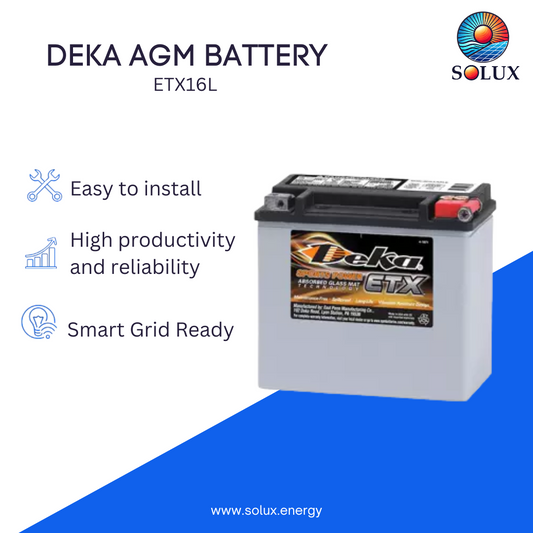 MK Deka ETX16L 12VDC Absorbed Glass Mat (AGM)