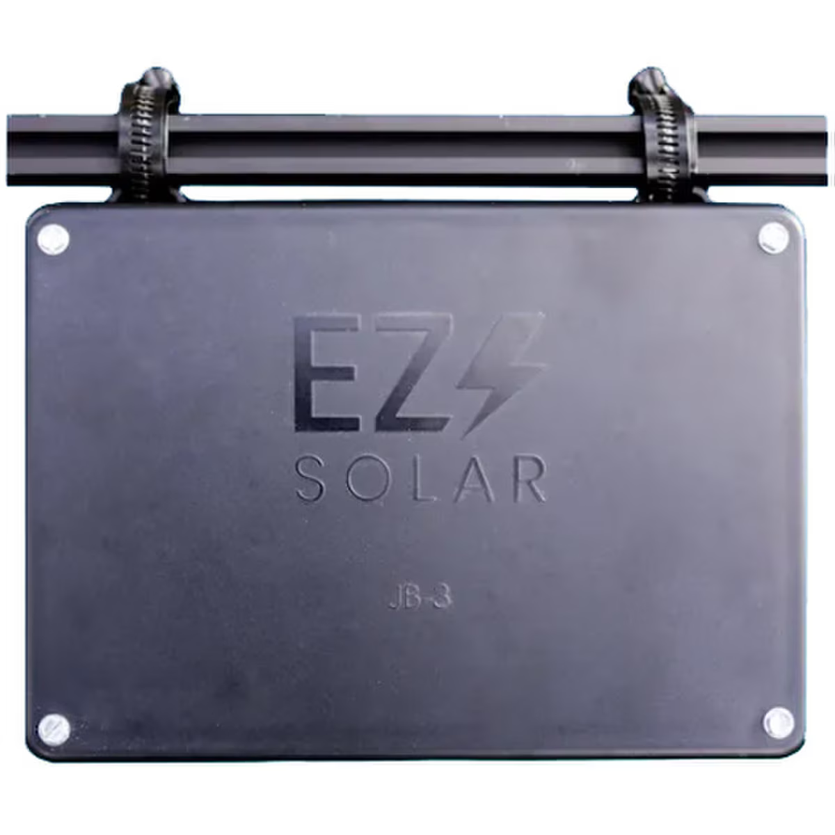 EZ Solar panel with branding on a white background