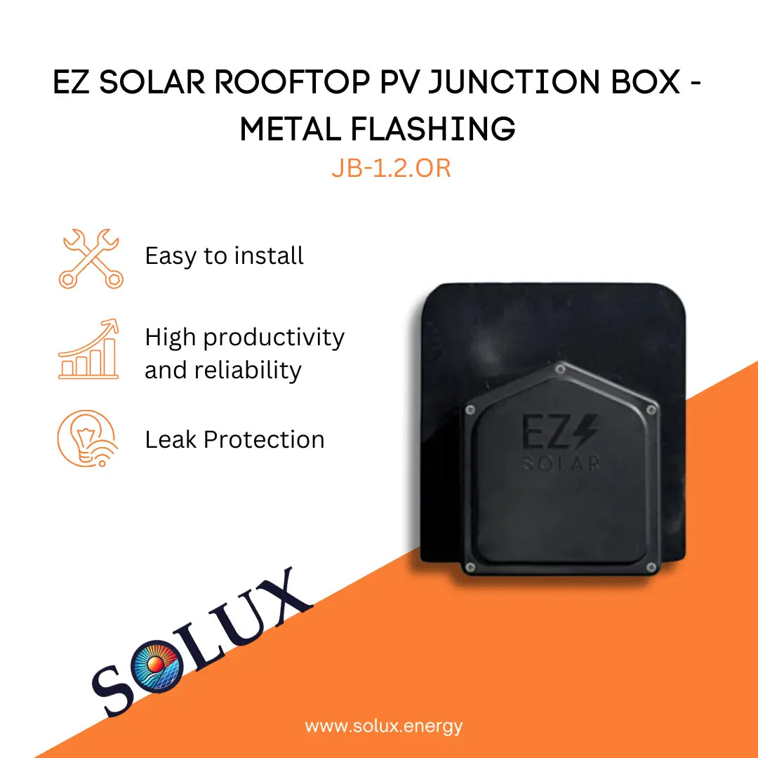 This is an image of EZ Solae Rooftop Solar Junction Box - Metal Flashing