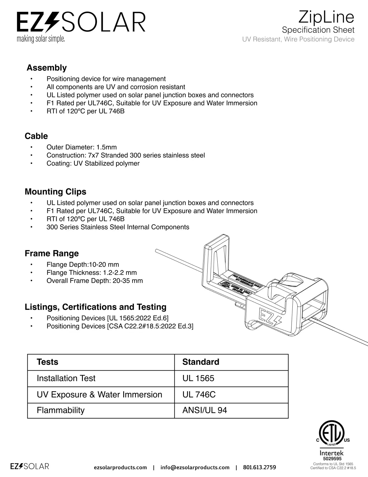 EZ Solar ZipLine Wire Management – Solux, LLC