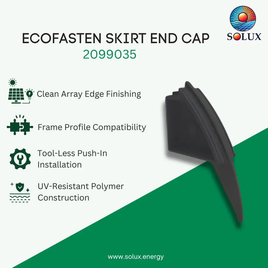 EcoFasten 2099035 Panel Array Skirt End Cap Fits 35mm & 40mm Frames