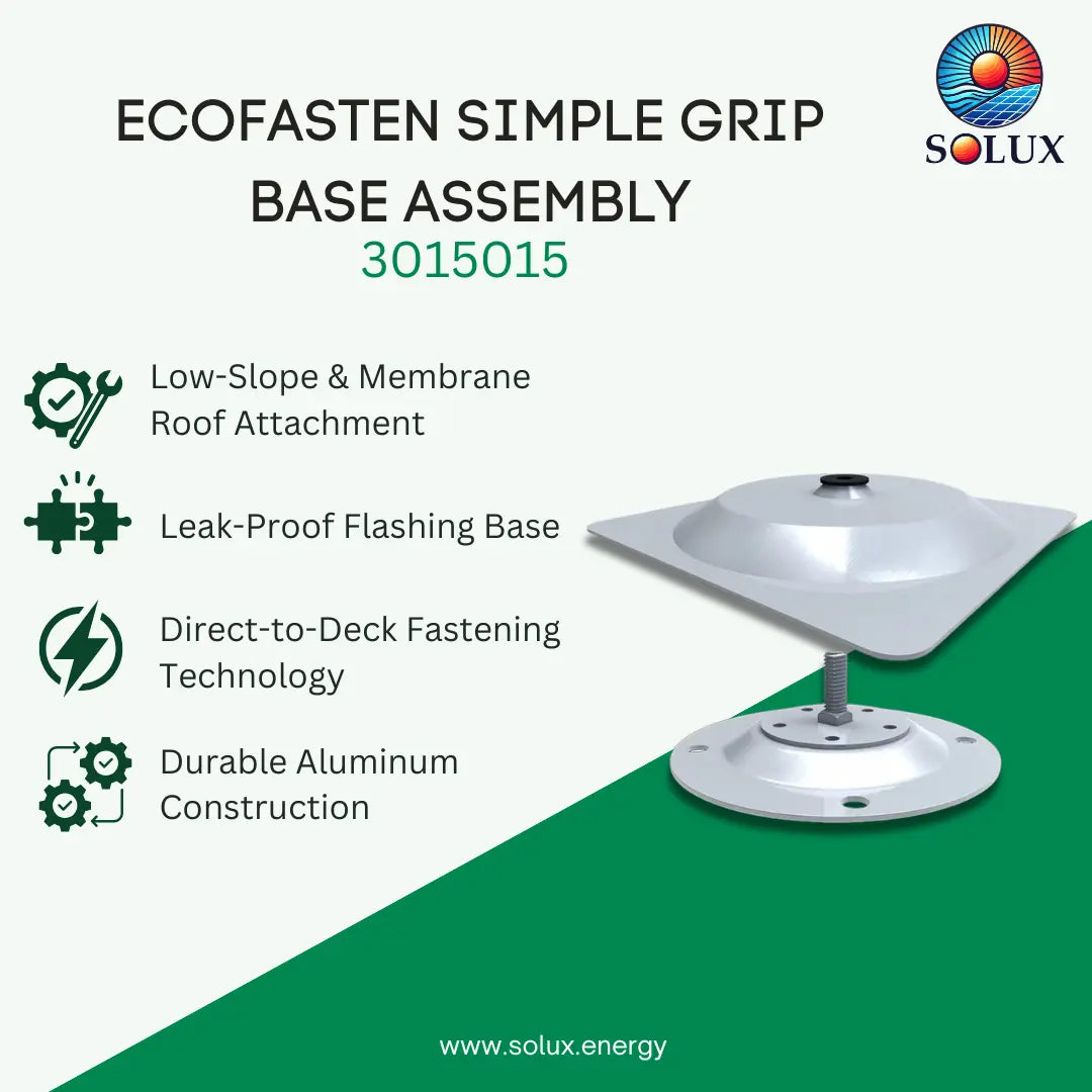 EcoFasten 3015015 Simple Grip-SQ Flashing for Rolled and Membrane Roofs