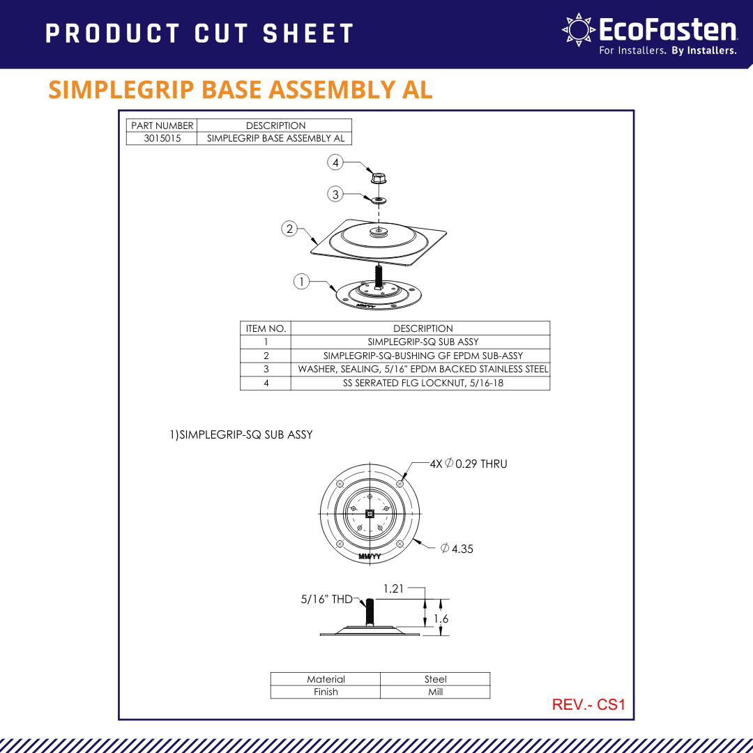 EFS-SIMPLEGRIP-SQ simple grip solar