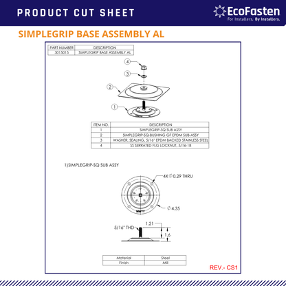 EFS-SIMPLEGRIP-SQ simple grip solar