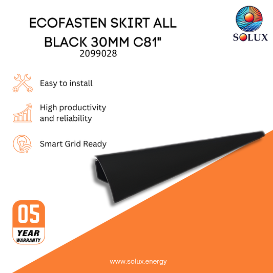 This is an image of Solar Skirt  EcoFasten All Black 30MM C81"