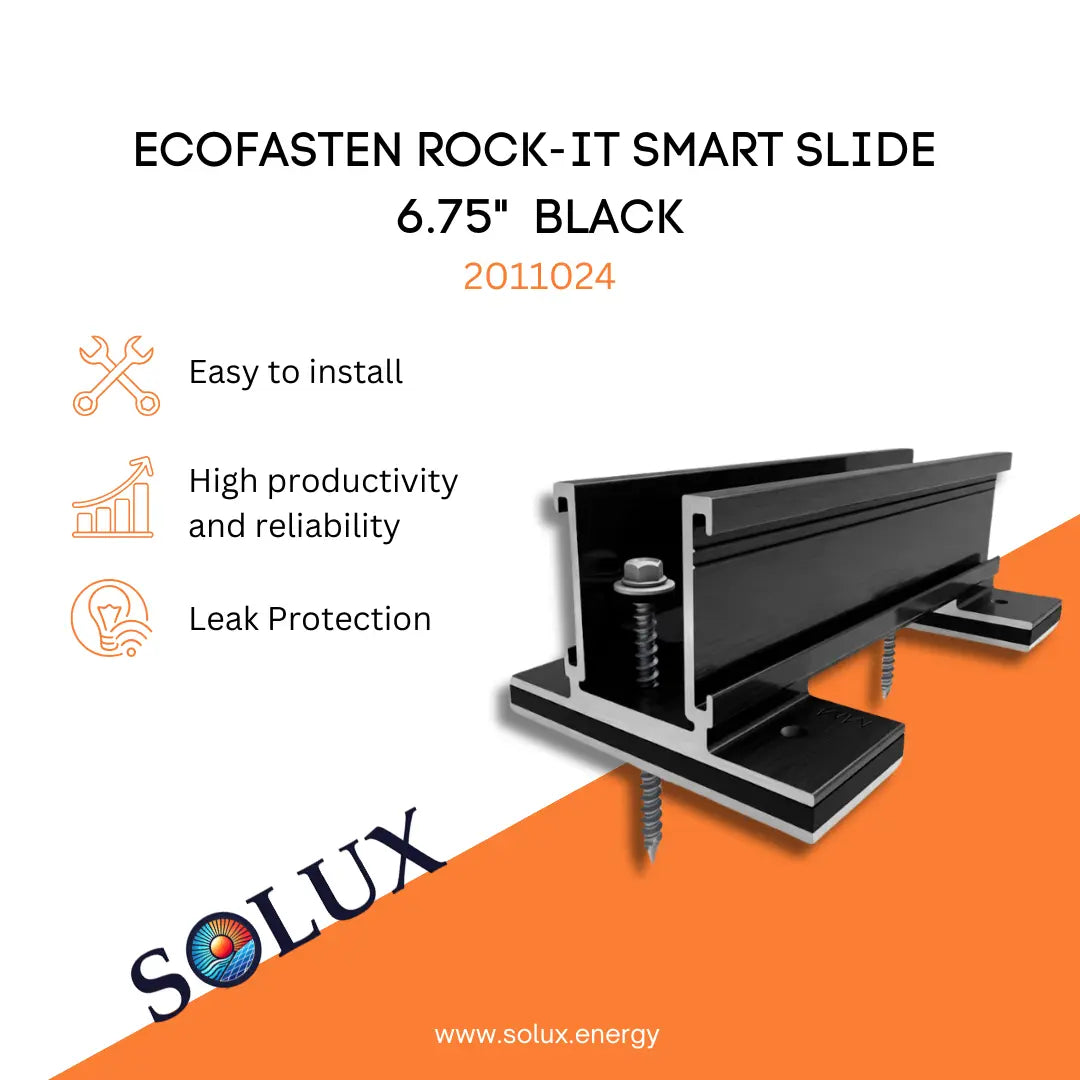 This is an image of EcoFasten Rock-It Smart Slide. This is a 6.75 inches smart slide in black
