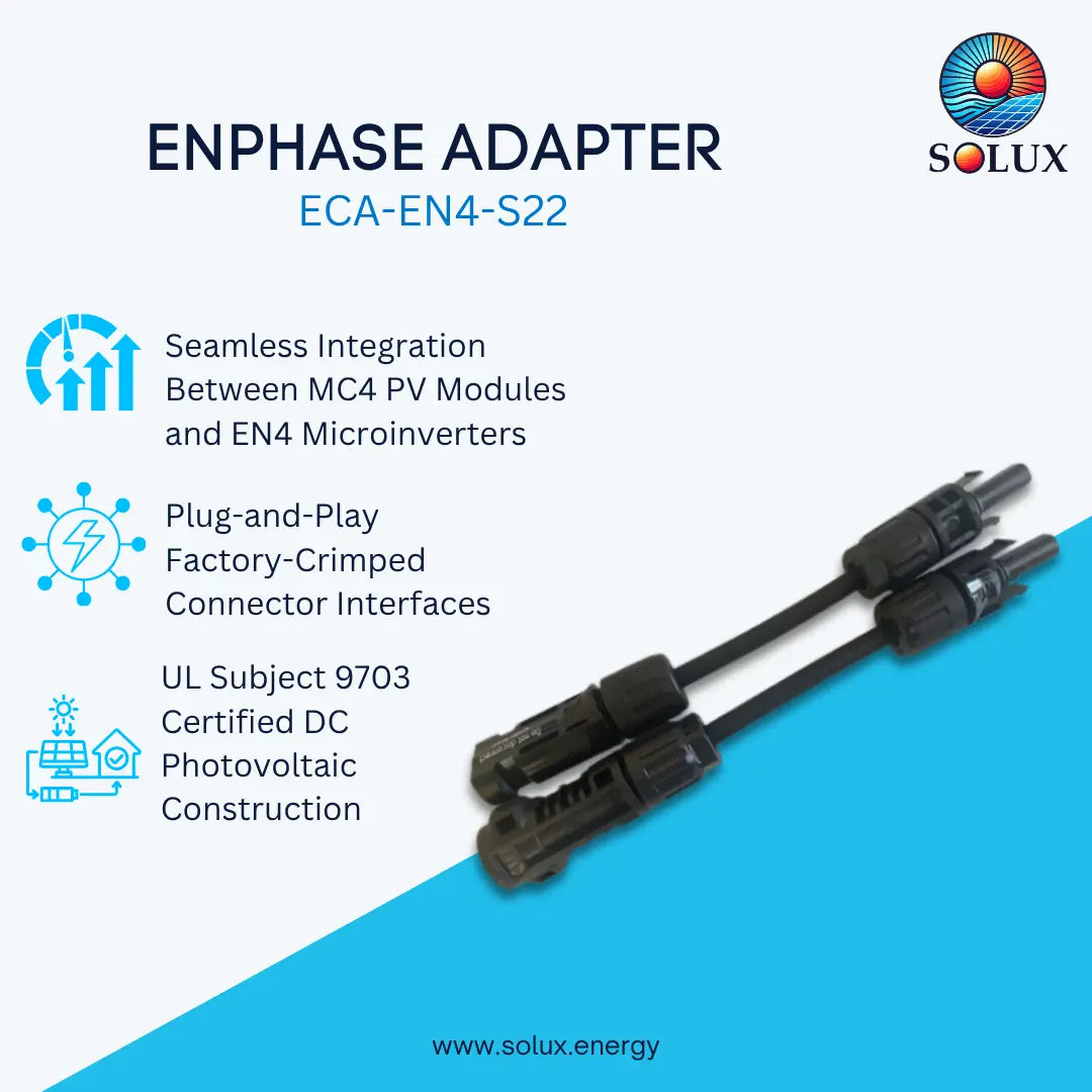 Enphase ECA-EN4-S22 Adaptor TE Solar Connector Jumper Cable