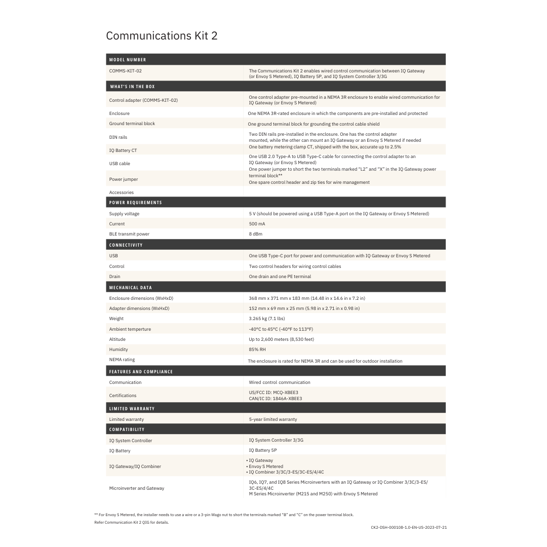 EN-COMMS-KIT-02 network accessories