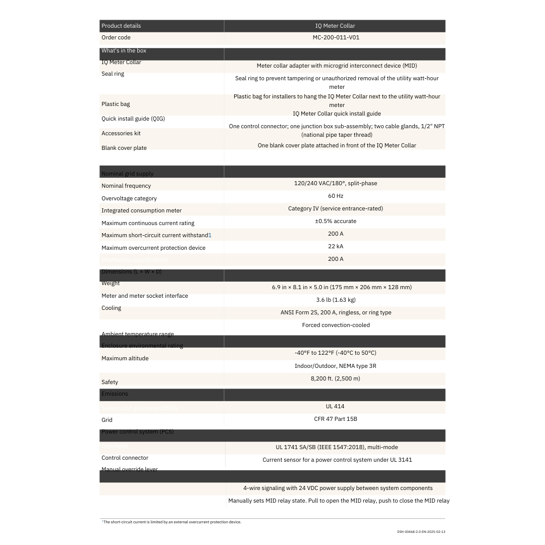 EN-MC-200-011-V01 enphase meter collar​