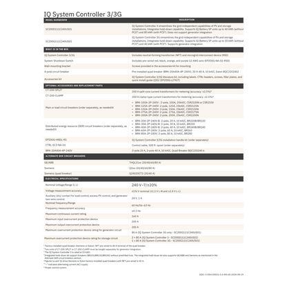 EN-SC200D111C240US01 iq system control​