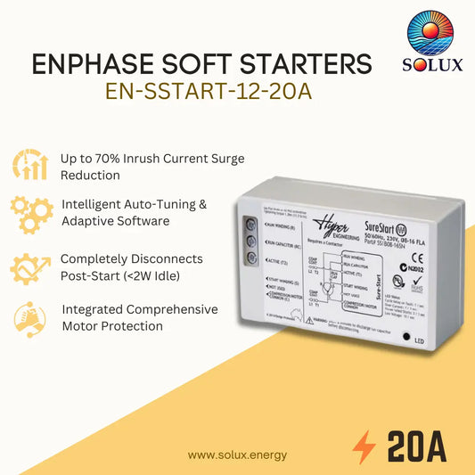Enphase EN-SSTART-12-20A Soft starters used for 120V pumps and HVAC