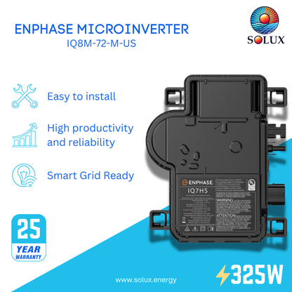 Enphase IQ8M Microinverter (iq8m-72-m-us) for large-scale solar arrays.