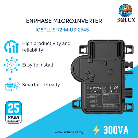 Enphase IQ8PLUS-72-M-US-2545 Microinverter, 240V, 290VA Peak Power